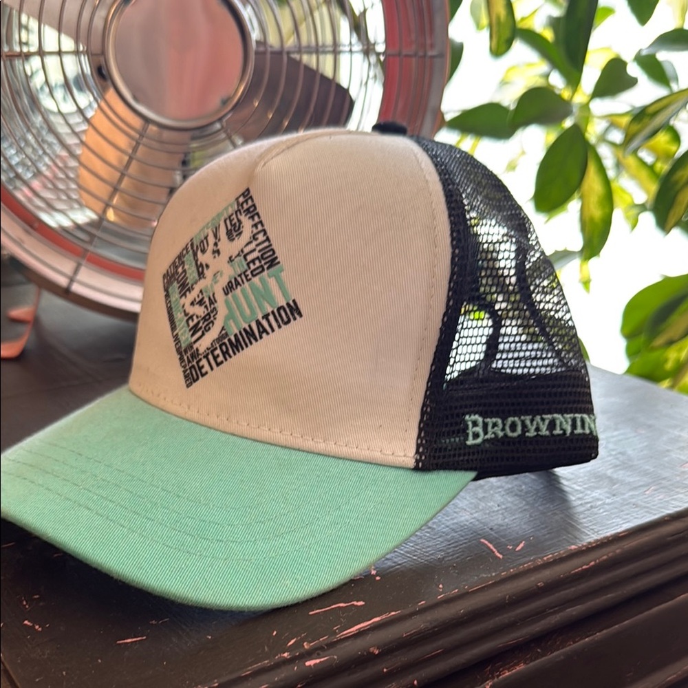 Browning Turquoise and Black Trucker Hat